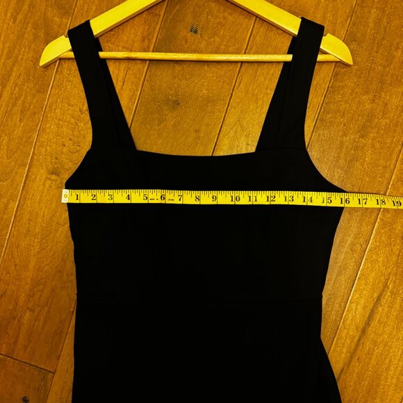 Babaton Black Midi Dress | Size 8 | Front Slit | Minimal | Sexy - Picture 7 of 9